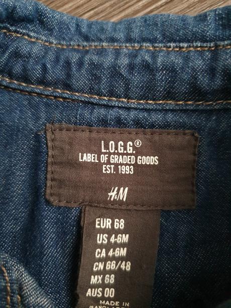 Riflova košeľa, h&m,68