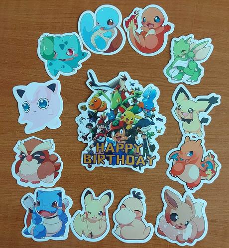 Tortový zápich pokémon (13ks) - skladom, tz-218, 