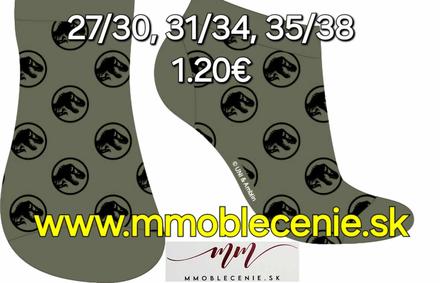 Ponožky jurassic world, disney,27 - 38