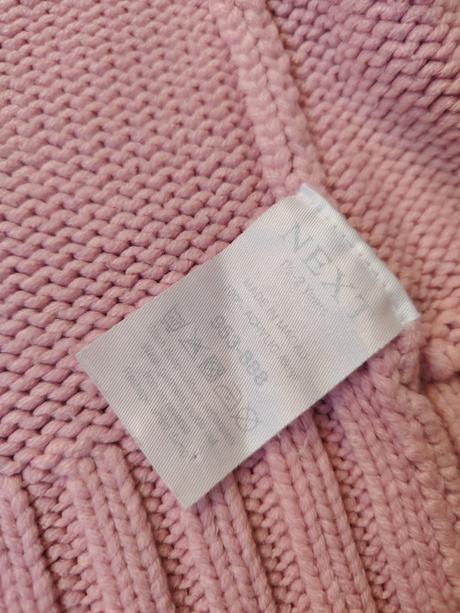 Ružový vlnený svetrik next na 1 gombík, next,92