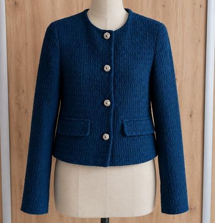 Tvídové modré sako, zara,xs