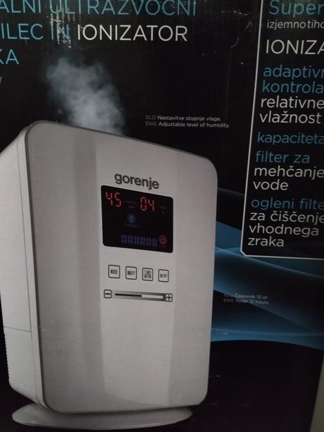Zvlhčovač s ionozátorom, gorenje
