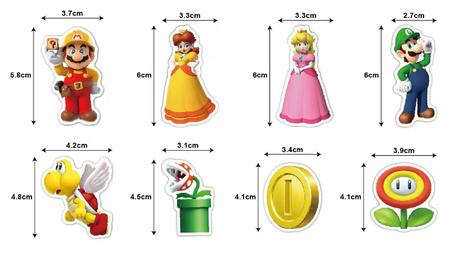 Tortový zápich super mario (24ks) - skladom,tz-122, 