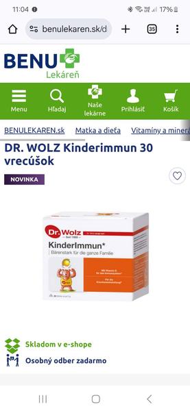 Máte skúsenosti s doplnkom DR. Wolz Kinderimmun 30 vrecúšok?