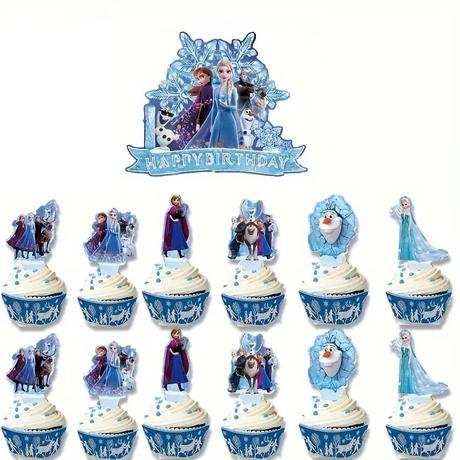 Tortový zápich frozen 03 (13ks) - skladom, tz-247,