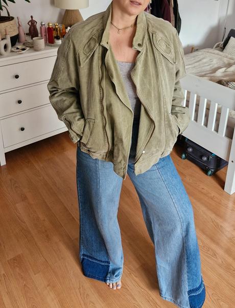 Vintage džínsová bunda, l