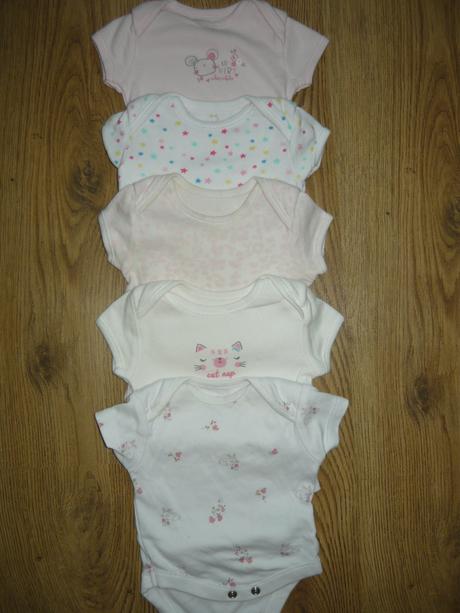 Body s krátkým rukávom viac kusov -50/56, baby,56