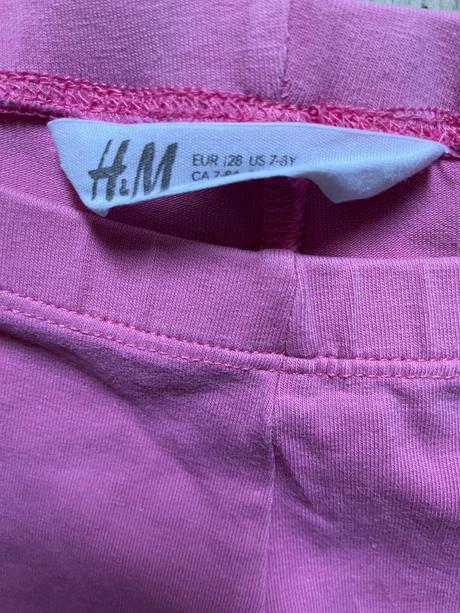 Leginy 3/4 srdiecko 7-8 rokov, h&m,128