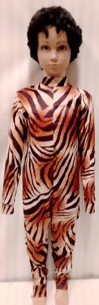 Kostým tigrí overal, 6-8 r, 116-128 cm, 