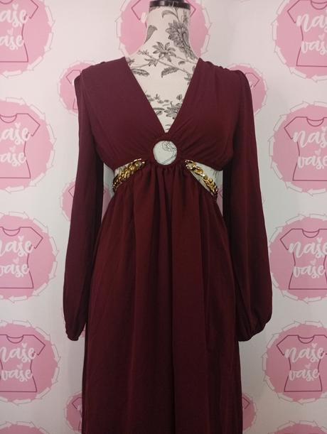 Šaty s retiazkou, pás elastický, m