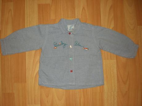Dievčenská košeľa, baby blu 12 mes. , 80