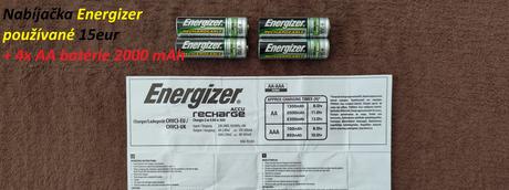 Nabíjačka energizer + 4x aa batérie 2000 mah, 