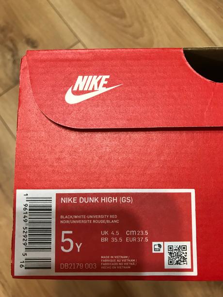 Členkové tenisky veľ.37,5 nike dunk high (gs), nike,37