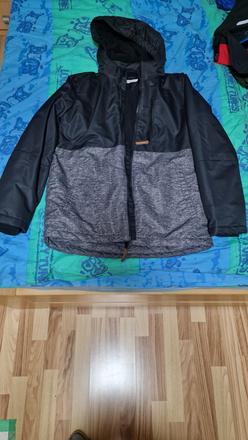 Čierno sivá lyžiarska bunda h&m 158, h&m,158