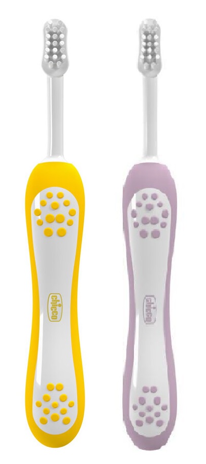 Chicco set zubných kefiek pre deti lilac-mustard 6, 