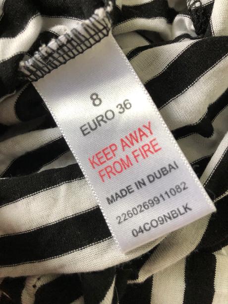 Pásikavé tričko s 3/4 rukávmi, topshop,xs