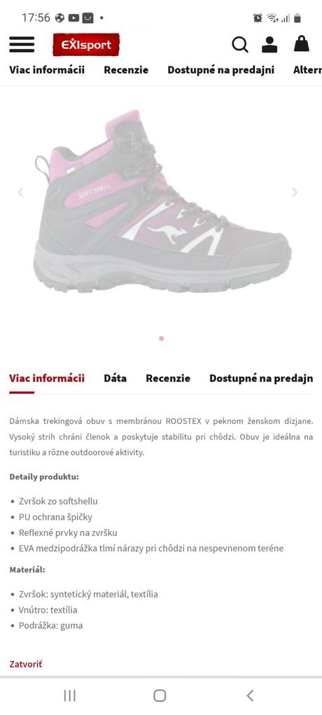 Turistické topánky, 38