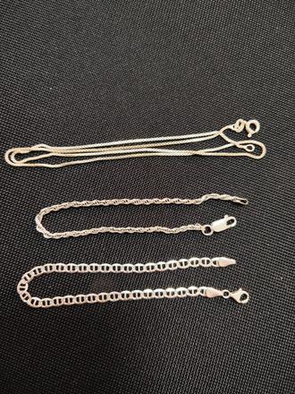 Strieborný náramok a retiazka 925, 