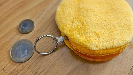 Malá plyšová peňaženka na zips na mince o veľkosti,