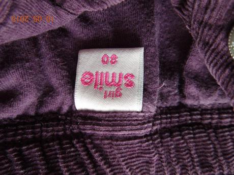 Menčestrové podšité nohavice, 80