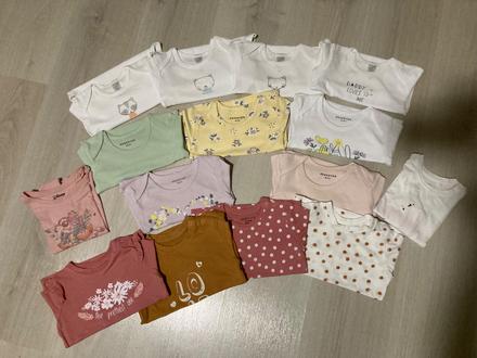 15 kusov body/ tričko s dlhým rukávom, 86–98