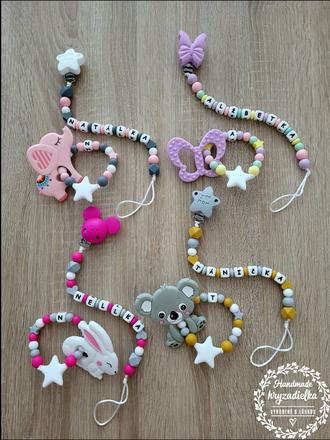 Hryzadielka a retiazky na cumlík,