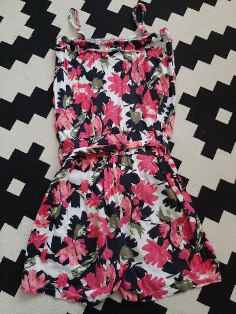 Krásny tričkový kvetovaný overal miss evie 6-10r., 140