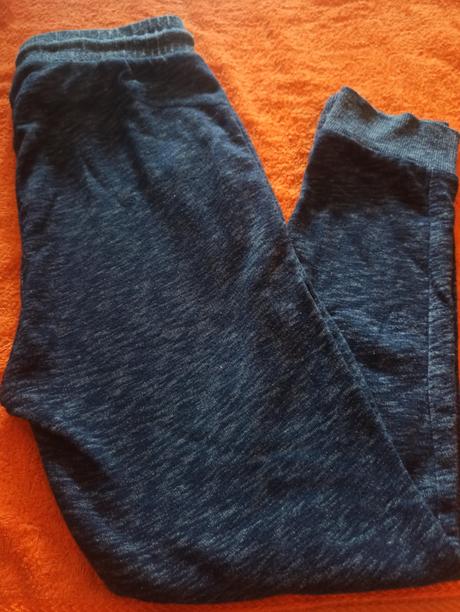 Tepláky, nosené, melirovane, 140/146, h&m,140