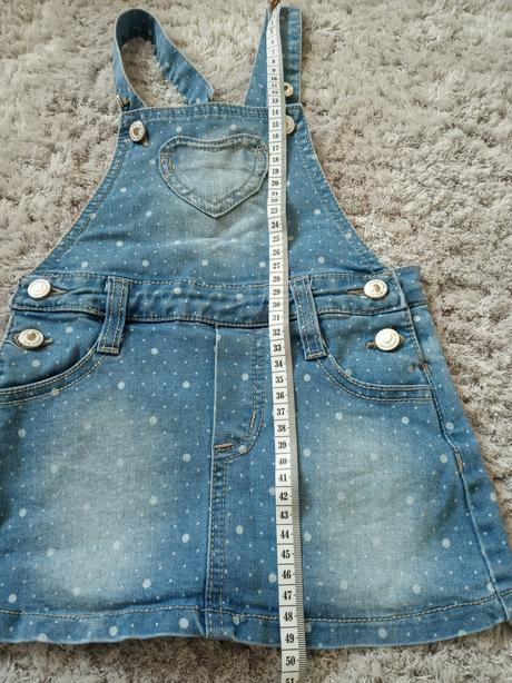 Riflové šaty + tričko veľ. 92, 92