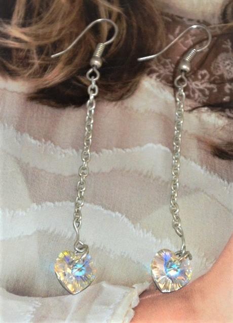 Vysiace náušnice srdiečka, 