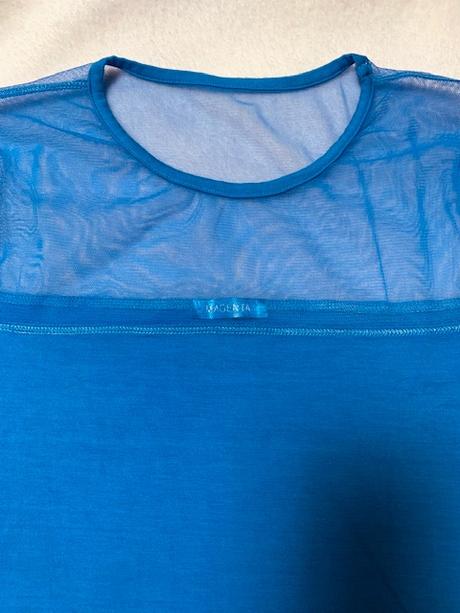 Tričko elastické s tylom zn. magenta, m