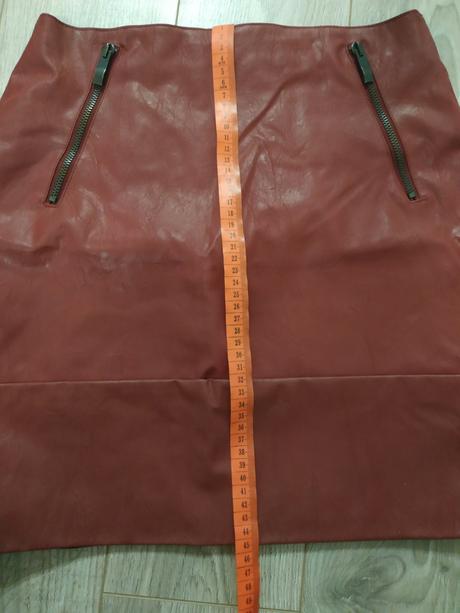 Koženkové bordová sukňa orsay, veľ. s, orsay,s