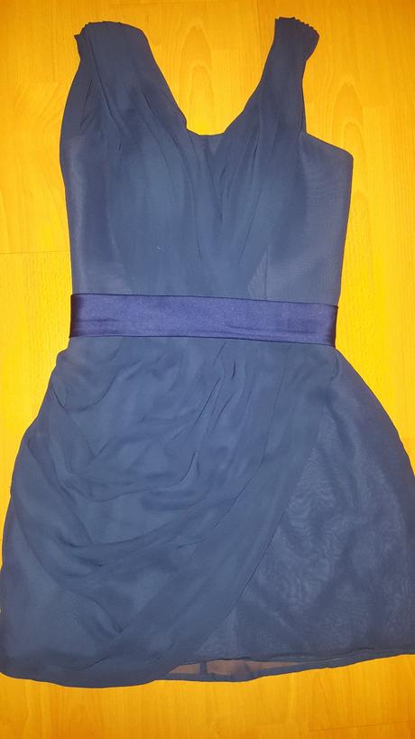 Modré spoločenské šaty vel. 36, 36