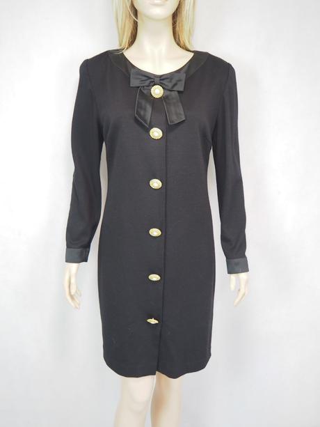 Luxusné vintage vlnené šaty, 38