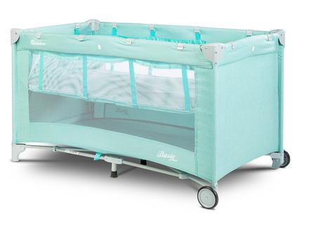 Caretero cestovná postieľka basic plus mint, šírka (cm): 60,dĺžka (cm): 120