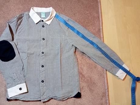 Krásna károv. košeľa s okras. zápat. na lakťoch, 134