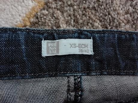 Tehotenské značkové rifle prenátal - 2x oblečené, 38