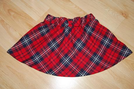 Károvaná suknička s mašličkou, h&m,104