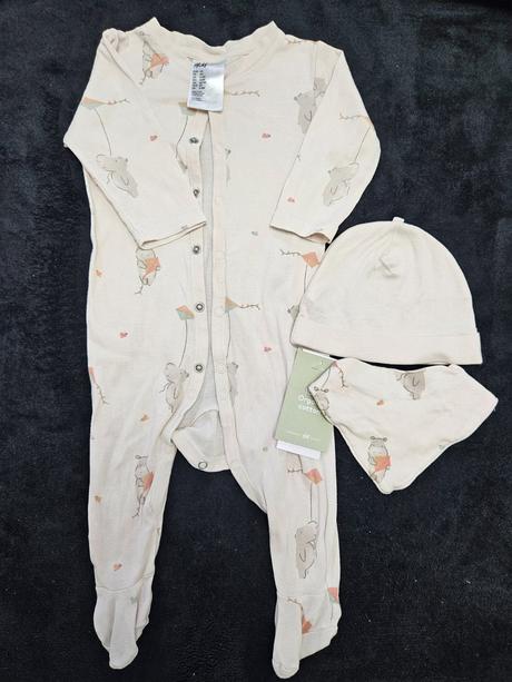 Pyzamko ciapocka polodupacky podbradnik h&m 68, h&m,68