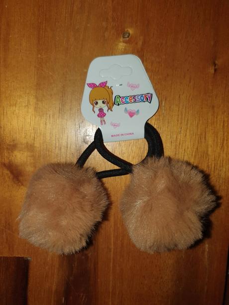 Gumicka na vlasy brmbolce hnede 2ks, 