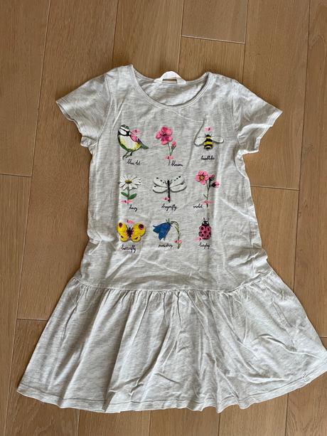 Letné bavlnené saty 122/128, h&m,122