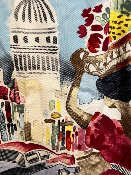 Šaty zo zahraničia s maľbou a vačkami, l