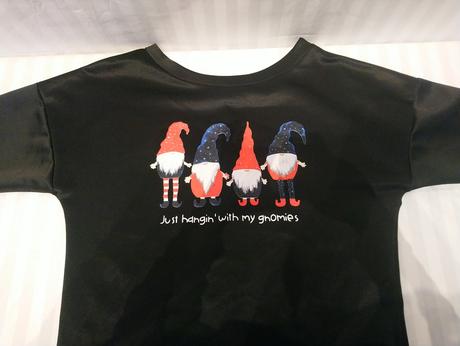 Dámska čierna tenká mikina škriatkovia, m