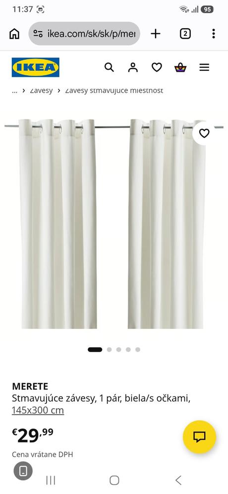 Zatemňovacie závesy merete ikea,