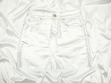 Luxusná strieborná sukňa bsb, xs