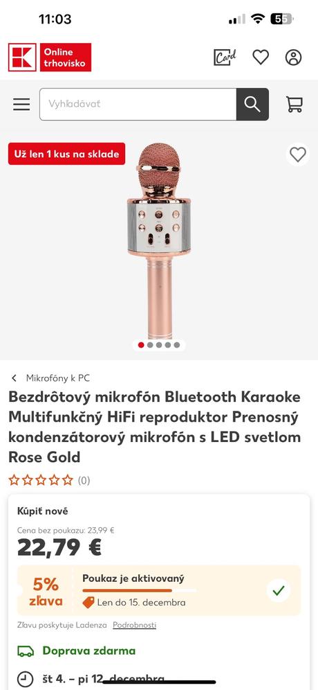Bezdrôtový mikrofón bluetooth karaoke multifunkčný,
