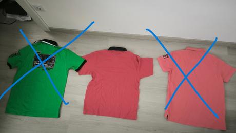 Takmer nové zn. bavlnené tričká-polokošele, v.l-xl, xl
