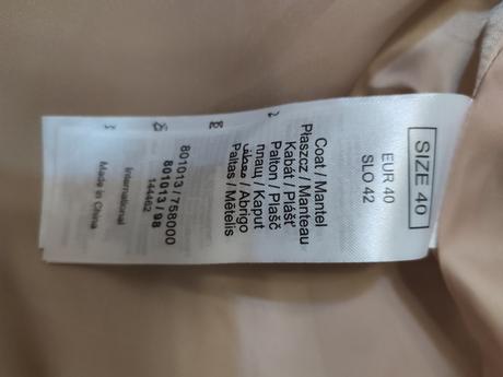 Trenčkot s opaskom, orsay,40