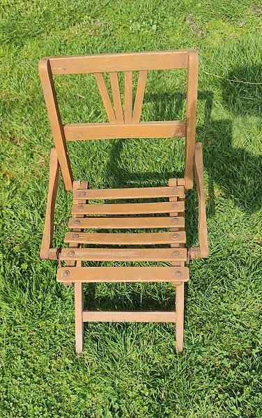 Retro skladacia stolička pre deti, 