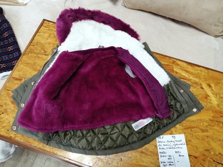 Dievčenský zimný kabát 3v1_92-98, f&f,98